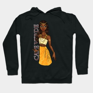 Black is Beautiful - Cape Verde African Melanin Girl in traditional outfit Hoodie